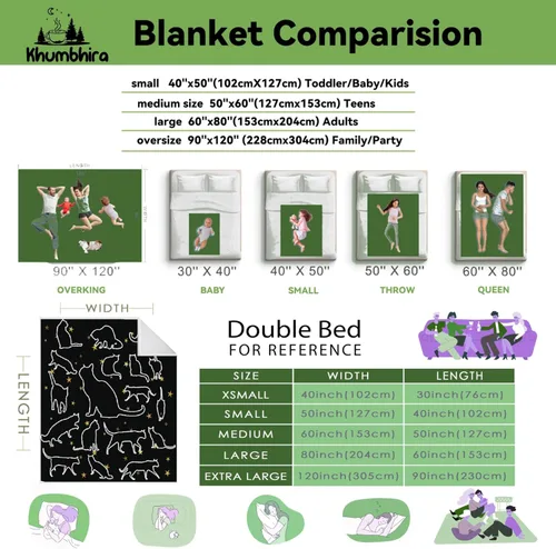 Vista 4 de Khumbhira Manta de estrellas de gatos negros, regalos lindos para niños y niñas, decoración de gatitos, manta de franela suave y ligera, ropa