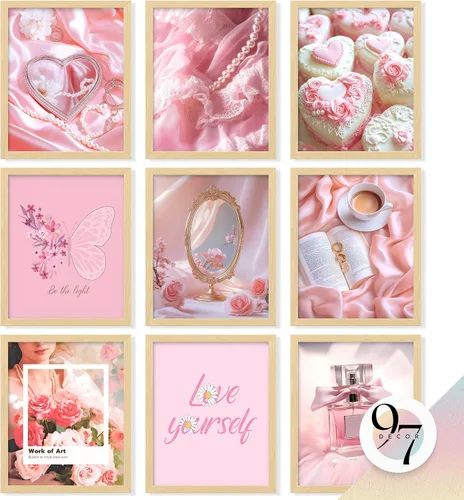 Vista 8 de 97 Decor Decoración de Habitación Estética Coqueta Rosa - Decoración de Pared Coqueta, Pósteres Coqueta Para Habitación Estética Kit de Collage Rosa