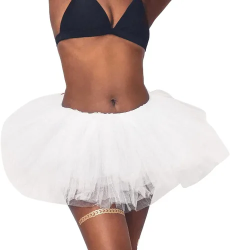 Vista 42 de REETAN Falda tutú de ballet de 6 capas de tul corto tutús para mujer