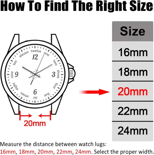 Vista 2 de Correa de silicona universal para relojes de 18mm 20mm 22mm 24mm elige