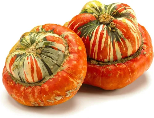 Vista 2 de Semillas de calabaza turbante de Turk's (Cucurbita Maxima 'turbante') – Más de 25 semillas de reliquia sin OMG de Isla's Garden Seeds, calabaza