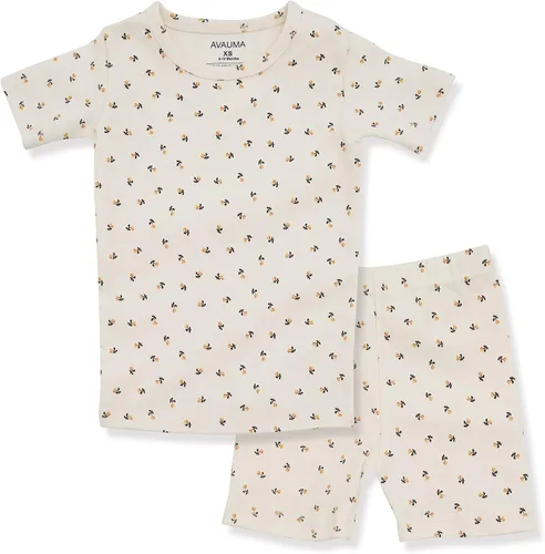 Vista 207 de AVAUMA Conjunto de pijama de algodón para bebés y niñas de 6 meses a 7 años