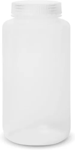 Vista 12 de United Scientific™ Recipientes de muestras de boca ancha con tapas, 1.0 fl oz, paquete de 12 1 oz Plastic Bottles, Autoclavable Laboratory Grade