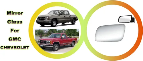 Vista 4 de WLLW, vidrio de espejo de repuesto para camioneta CHEVY GMC 1992 - 2000 lado del chofer izquierdo LH