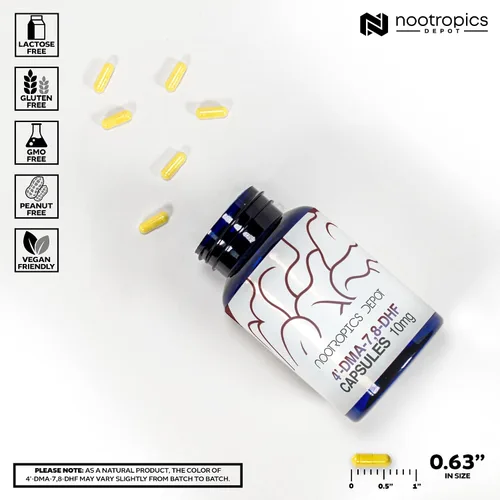 Vista 3 de Nootropics Depot Cápsulas 4'-DMA-7,8-DHF 10 mg 90 unidades 4'-DMA-7,8-dihidroxiflavona
