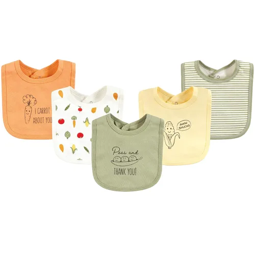 Vista 17 de Touched by Nature - Baberos unisex de algodón orgánico para bebé, cacahuete azul, talla única