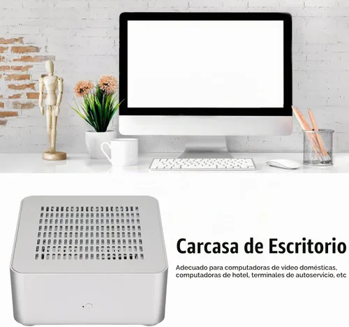 Vista 3 de Mini estuche ITX, caja de escritorio resistente y duradera buena disipación de calor para computadoras de hotel para terminales de autoservicio