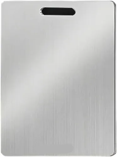 Vista 8 de Tabla de cortar de acero inoxidable de cocina 304 verduras frutas doble echado a un lado tablas de cortar espesadas (SML-3PCS)