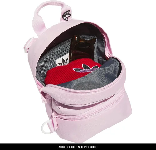 Vista 3 de adidas Originals Trefoil 2.0 Mini Mochila Pequeña Bolsa de Viaje, Orquídea Fusión Púrpura, Trefoil 2.0 Mini Mochila Pequeña Bolsa de Viaje