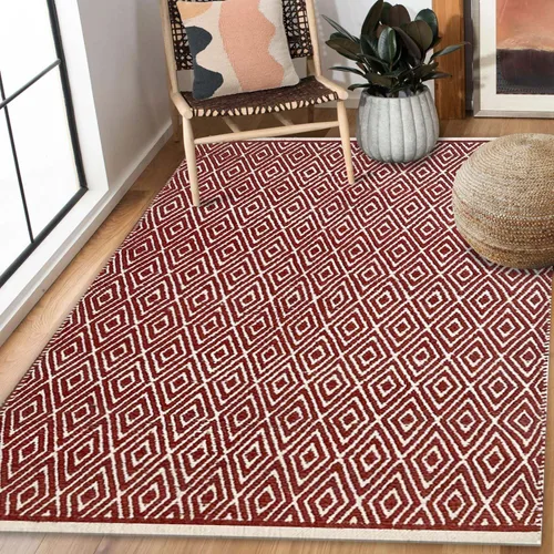 Vista 16 de Chardin Home, tapete 100% algodón, reversible por completo, de 21 x 34 pulgadas, se puede lavar a máquina, Gris y blanco Beige grisáceo - Blanco