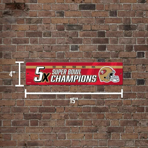 Vista 6 de Señal de calle de plástico NFL Rico Industries 4" x 16
