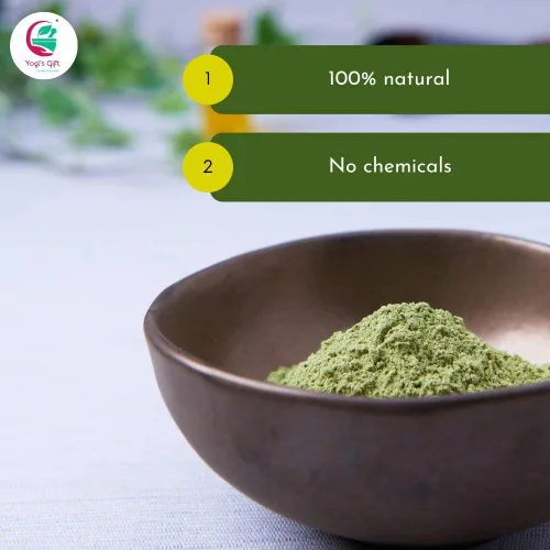 Vista 4 de Yogi's Gift Sidr Leaf Powder Limpiador y acondicionador de hierbas naturales cultivadas orgánicamente Rejuvenece los folículos pilosos (10 onzas)