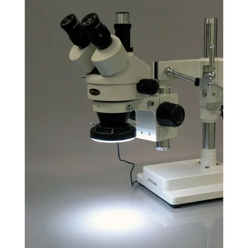 Vista 5 de AmScope Luz de anillo de microscopio LED-64-ZK con adaptador, blanco