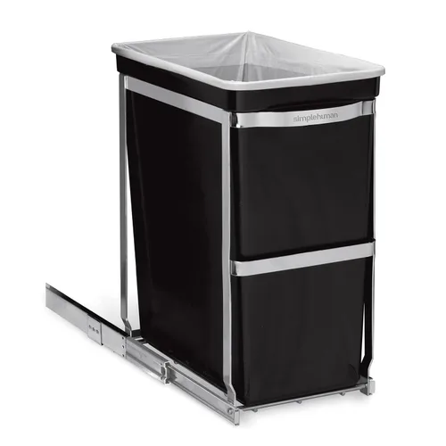 Vista 9 de simplehuman, cesto de residuos para gabinete, marco de acero de alto desempeño, de 10 l/2,6 galones
