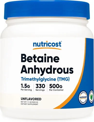 Vista 7 de Nutricost Betaína Anhidra Trimetilglicina (TMG) Polvo 500G (2 Botellas)