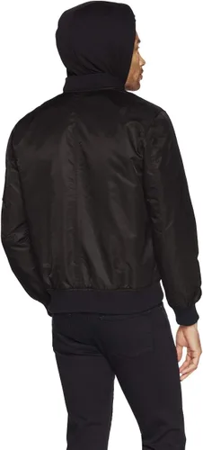 Vista 2 de GUESS Men's Hooded Bomber Jacket