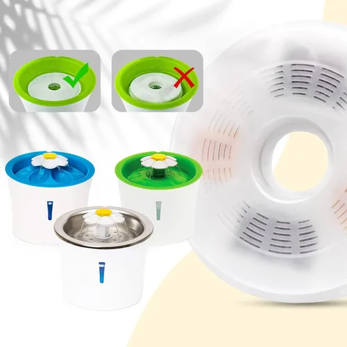 Vista 5 de Petilog - Paquete de 3/6/9 filtros de fuente de agua para gatos compatibles con fuentes Catit, repuesto de filtro de fuente de carbono y resina