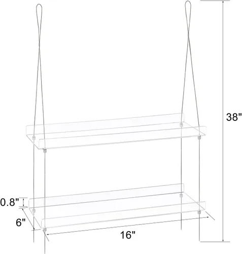 Vista 3 de Sumerflos Cajas de ventana de acrílico de 2 niveles para ventana de cocina, dormitorio, sala de estar, 16 pulgadas, flores de pared de 16 pulgadas