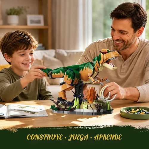 Vista 6 de INSOON Juego de construcción de dinosaurios mecánicos, juguete STEM