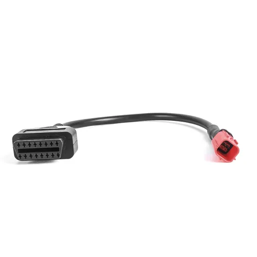 Vista 2 de Cable adaptador de diagnóstico de motocicleta OBD2 de 6 pines a 16 pines a OBDII, cable adaptador de diagnóstico para Honda, Yamaha, Harley