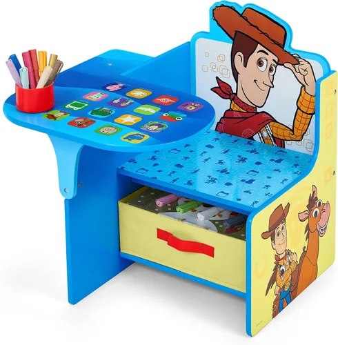 Vista 7 de Delta Children Escritorio con silla con compartimento de almacenamiento Azul