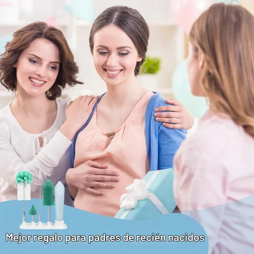 Vista 7 de Limpiador eléctrico de cepillo de botellas con soporte, limpiador automático recargable de botellas de agua con mango de extensión de acero