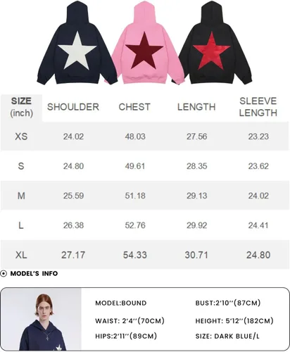 Vista 6 de Aelfric Eden Star Graphic Hoodies Oversized Y2k Hooded Sweatshirt Fashion Hoodie Streetwear Unisex Pullover Tops