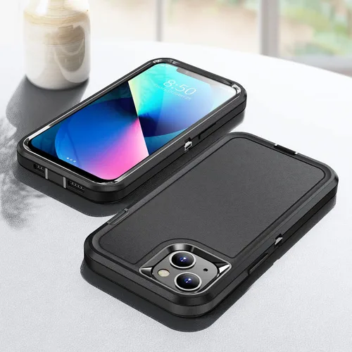 Vista 7 de Funda para iPhone 13 para hombre, híbrida a prueba de caídas, resistente, a prueba de golpes, ajuste delgado, funda protectora para iPhone 13/14