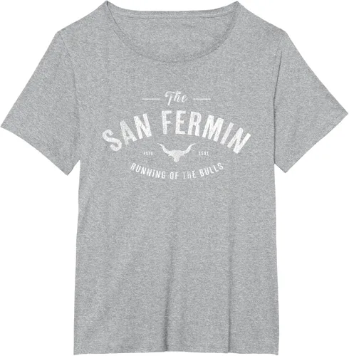 Vista 24 de The Running of the Bulls" - Pamplona Gift - Camiseta San Fermin, Rojo, S Asfalto