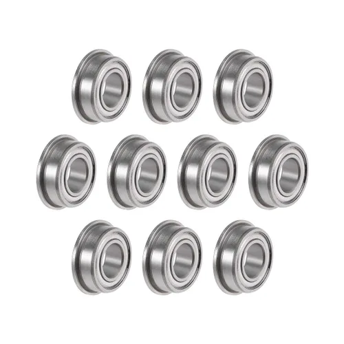 Vista 11 de Uxcell F683ZZ - Rodamientos de bolas con brida, 3 x 7 x 3 mm, acero cromado con blindaje, 10