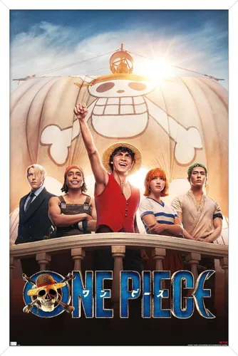 Vista 13 de Trends International Netflix One Piece - Póster de pared de una hoja, 14.72 x 22.37 pulgadas, versión enmarcada dorada Versión con marco dorado