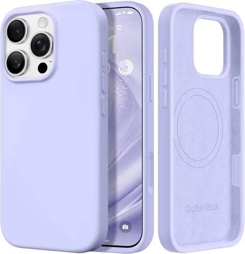 Vista 43 de GolbinBox Funda magnética para iPhone 17, compatible con MagSafe, cubierta de silicona integrada para control de cámara, funda de silicona líquida a