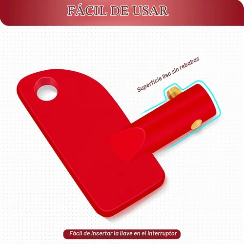 Vista 4 de Llave de desconexión de batería Ø14mm 2 unidades, interruptor de desconexión de batería de plástico ABS, llave de desconexión de batería