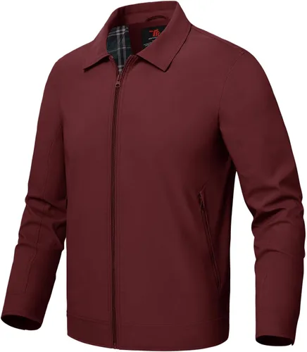 Vista 21 de Rdruko Chaquetas ligeras para hombre Cortavientos de primavera y otoño Chaquetas ligeras Casuales y elegantes con bolsillos