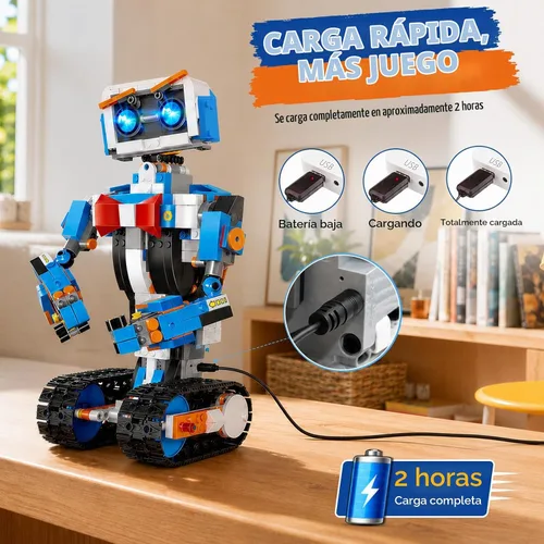 Vista 5 de Kit de construcción de robot STEM para niños de 8 a 12 años, aplicación