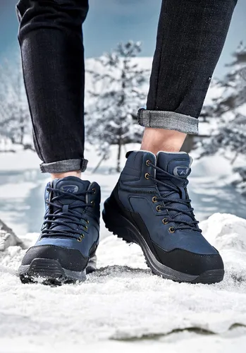 Vista 6 de UPSOLO Botas de trabajo de nieve cálidas de invierno para hombre