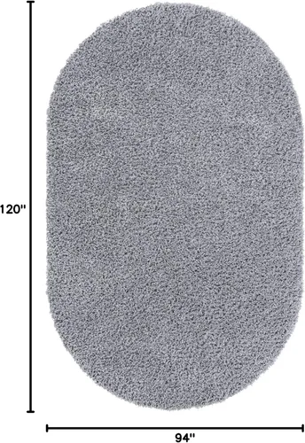 Vista 228 de Unique Loom Colección Davos Shag - Alfombra Lino