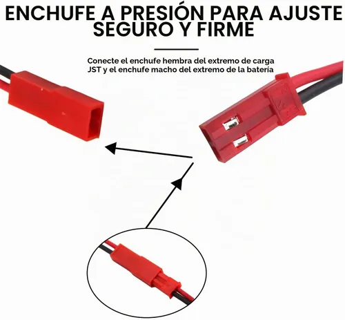Vista 2 de Cable de carga USB de 3.7 V con enchufe JST de 2 pines compatible con automóvil RC, avión, tanque, barco y otros juguetes de control remoto