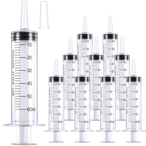 Vista 11 de Paquete de 10 jeringas de plástico de 0.03 fl oz, individuales, para medición en laboratorios científicos, de líquidos, alimentar a mascotas