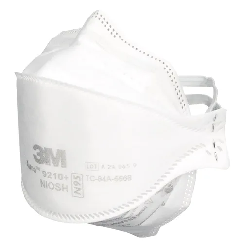 Vista 5 de 3M Aura - Respirador de partículas 9210+, N95, paquete de 20 respiradores desechables, cómodo envuelto individualmente, aprobado por NIOSH, diseño