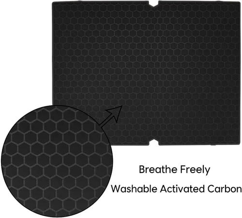Vista 3 de Nispira 116130 5500-2 Filtro de repuesto para purificador de aire H para Winix 5500-2 AM80 True HEPA carbón activado 16.25 L x 12.5 W x 1.5 TH, 2