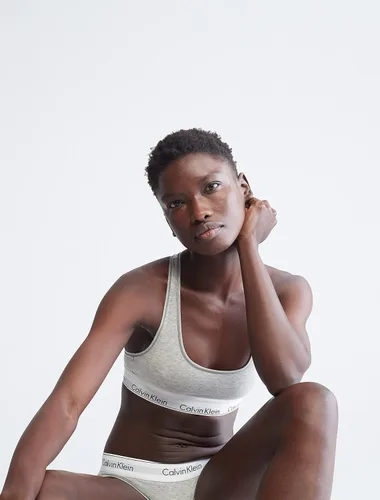 Vista 4 de Calvin Klein Bralette inalámbrico moderno de algodón sin forro para mujer