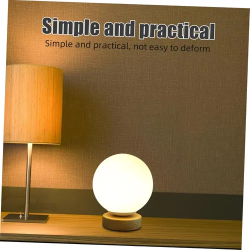 Vista 9 de DOITOOL Lámpara de escritorio moderna de luz nocturna LED para dormitorio y hogar recargable por USB, luz cálida, diseño elegante