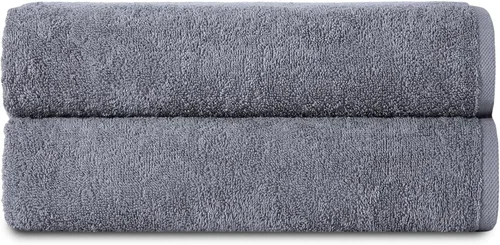Vista 8 de Towels Beyond - Juego de 2 toallas de baño ultrasuaves de alta calidad, fabricadas con 100% algodón suave, altamente absorbentes y cómodas, ideal