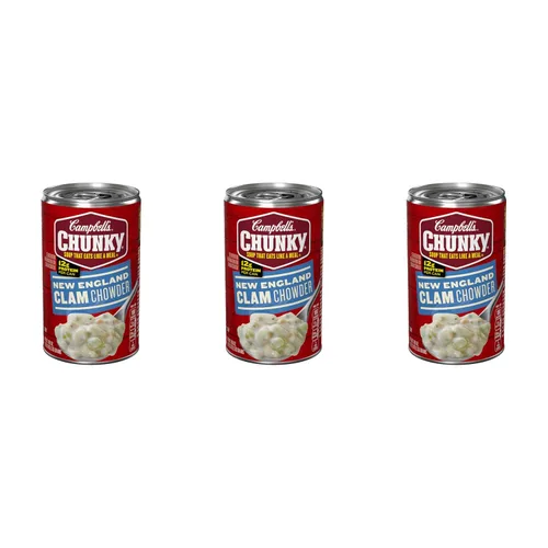 Vista 12 de Campbell's Chunky Sopa, sopa de almejas sazonadas OLD BAY, lata de 18.8 onzas (caja de 12)