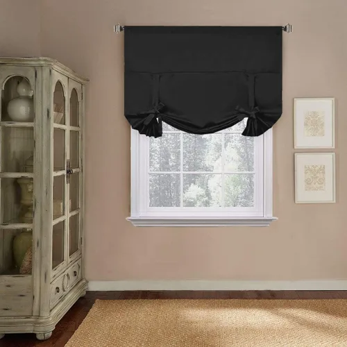 Vista 16 de H.Versailtex Estor Enrollable Borgoña para Ventana Pequeña con Aislamiento Térmico de Ahorro de Energía Panel de Cortina Corta con Bolsillo
