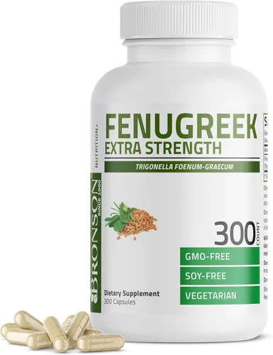 Vista 7 de Bronson Polvo de Semilla de Fenogreco en Cápsulas de Fuerza Extra, Trigonella Foenum-Graecum, Sin OMG, Sin Soja, Vegetariano, 150 Cápsulas