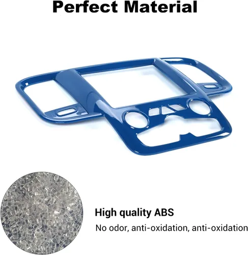 Vista 4 de Voodonala Cubierta GPS de navegación de consola central para Dodge RAM 2011-2017 Accesorios ABS azul 1pc