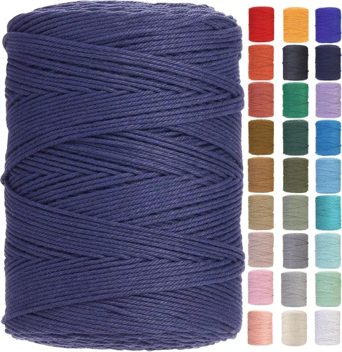 Vista 29 de Cuerda de macramé de 2 mm x 349 metros de cuerda de algodón natural para macramé, cuerda de macramé de color, cuerda de algodón suave, suministros