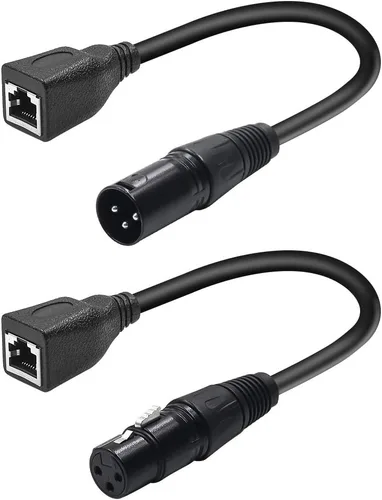 Vista 7 de Cable adaptador XLR a RJ45 de 3 pines, cable XLR hembra a RJ45, cable de extensión de conector de red RJ45, uso Ethernet Cat5 para serie